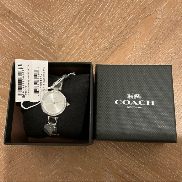 Coach Park Crystals Silver Dial Silver Steel Strap Watch For Women - 14503170 - Picture 6 of 6